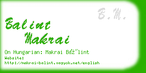 balint makrai business card